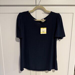 Anne Klein Navy Blouse